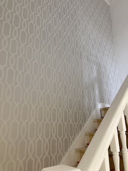Staircase feature wall complete